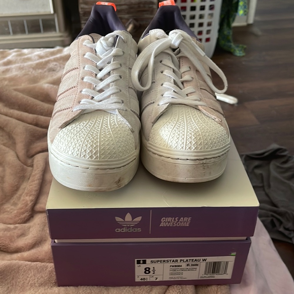 Adidas Superstar Plateau W (Originals) women’s size 8 1/2 multi color $50 OBO